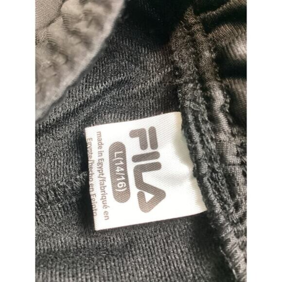 cowgirl argyle boho cozy grandpa dad Fila Mens Black Sweatpants Size Large 14/16 - Picture 5 of 5